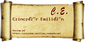 Czinczár Emilián névjegykártya